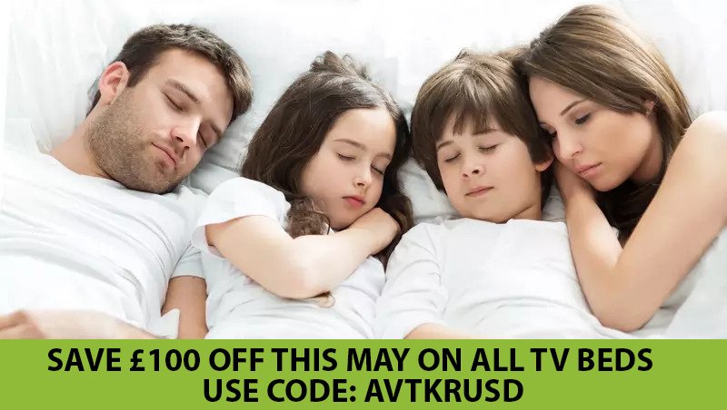 Discount-May £100 off TV beds