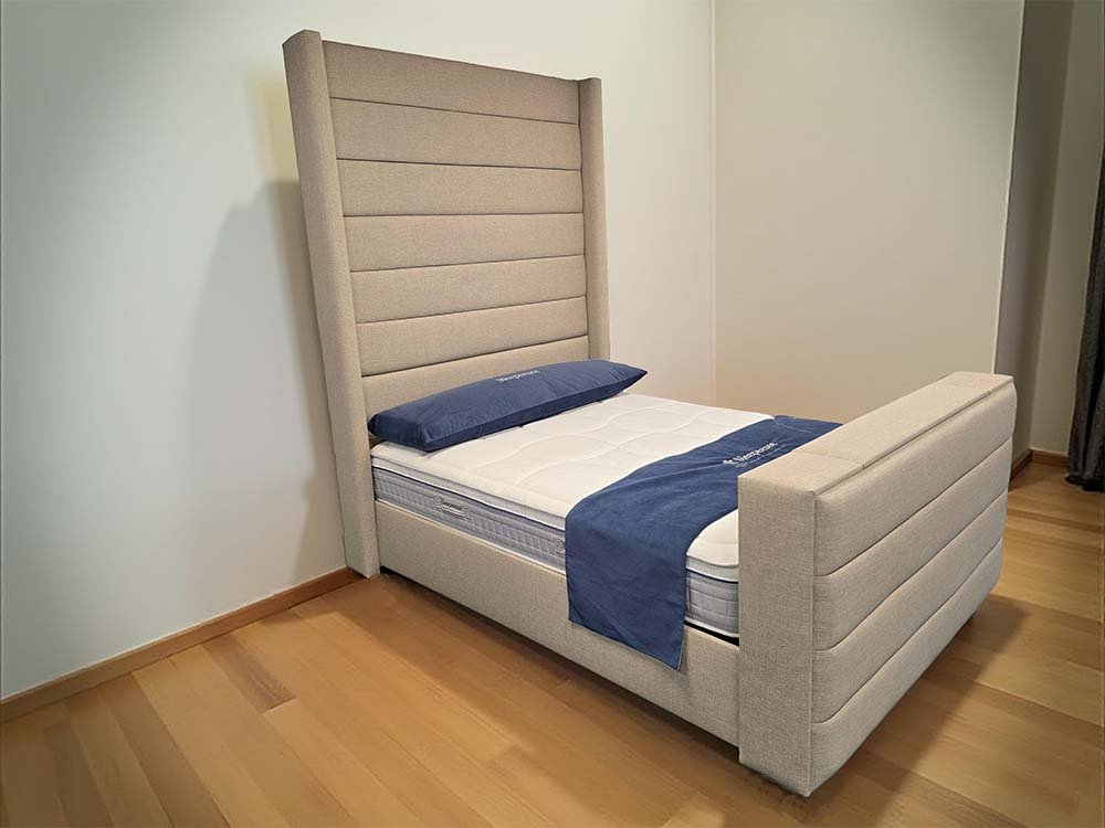 Majestic TV bed with tall headboard